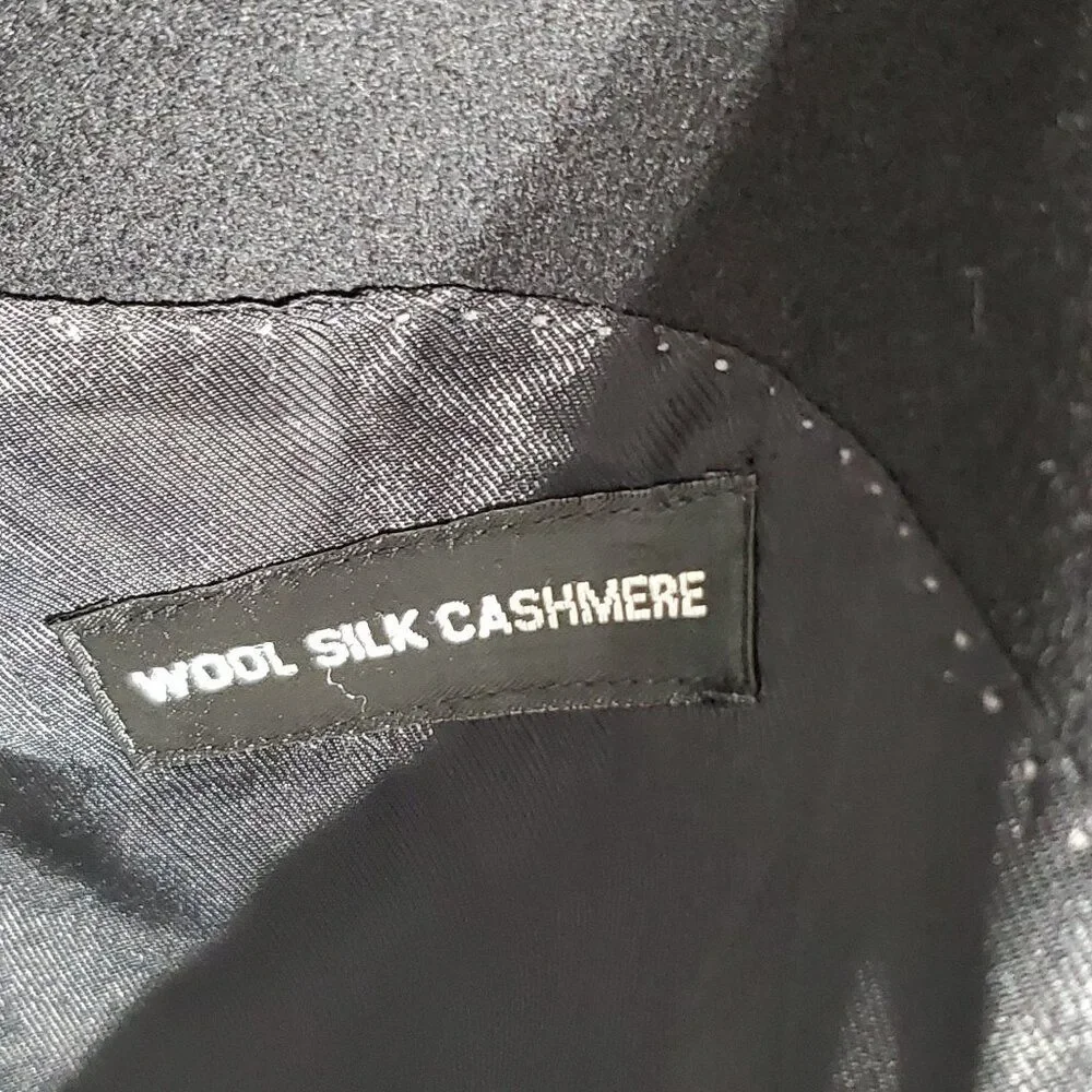 ANDREW FEZZA BLAZER BLACK WOOL/SILK/CASHMERE SIZE 44S
